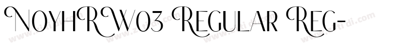 NoyhRW03 Regular Reg字体转换